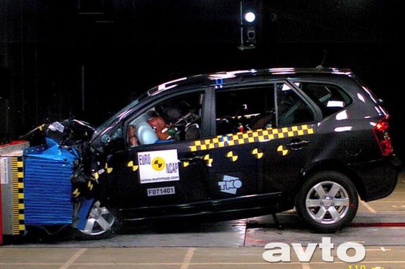 Euro NCAP: Kia Carens povprečno (foto: Euro NCAP)