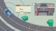 Zaviranje v sili: Nekateri avtomobili imajo že nekaj let zavorne luči, ki svetijo z različno močjo, odvisno od sile, s katero voznik zavre. Če voznik močno zavre, se lahko samodejno vklopijo vsi smerniki, zavorne luči pa lahko tudi utripajo. Tehnologija V2V v takšnem primeru opozori prihajajoče voznike na nevarnost, ki jo je zaznalo vozilo, ki je močno zaviralo.