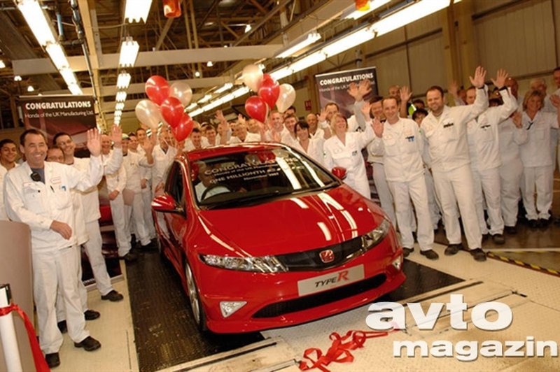 V Swindonu izdelali milijon Civicov (foto: Honda)