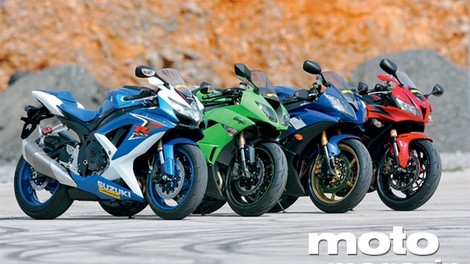 Supersport 600: Honda CBR 600 RR ABS, Suzuki GSX-R 600, Kawasaki ZX-6R, Yamaha YZF-R6