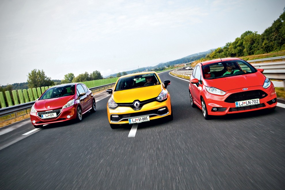Primerjalni test: Ford Fiesta ST, Peugeot 208 GTi, Renault Clio R.S.