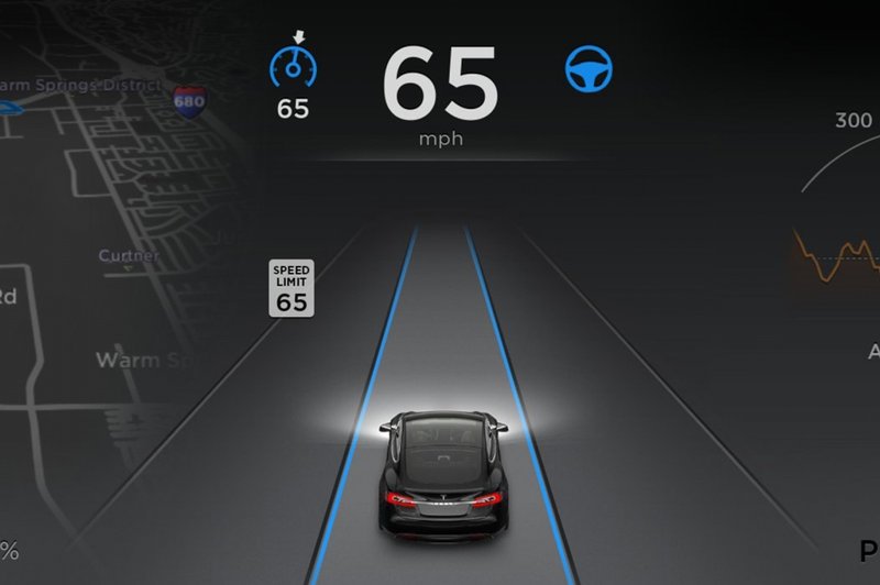 S Teslinim Autopilotom brez voznika po avtocesti (foto: Tesla Motors)