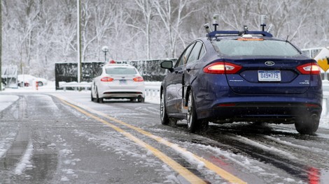 Fordov preskus avtonomnega avtomobila v snegu