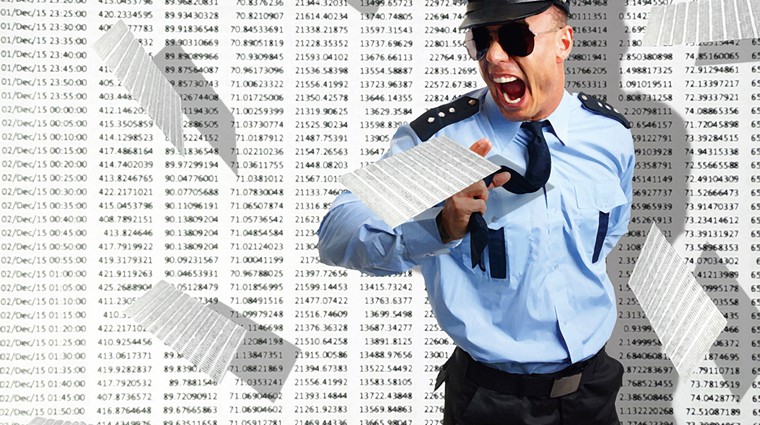 Policijsko inkasantstvo v kraljestvu tabel (foto: Shutterstock)