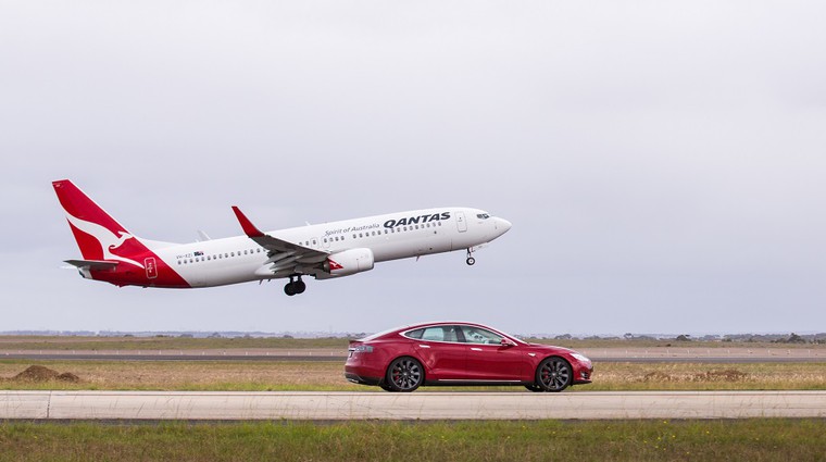 Boeing proti Tesli (foto: Qantas)