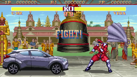 V japonskem oglasu se Toyota C-HR prestavi v legendarno igro Street Fighter II