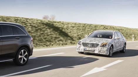 Aktivni tempomat v novem Mercedes-Benzu razred S bo deloval do hitrosti 210 km/h