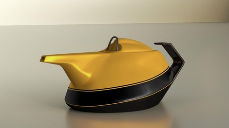 V spomin na dirkalnik RS01, za katerim se je pogosto kadilo, je Renault je izdelal rumeni čajnik
