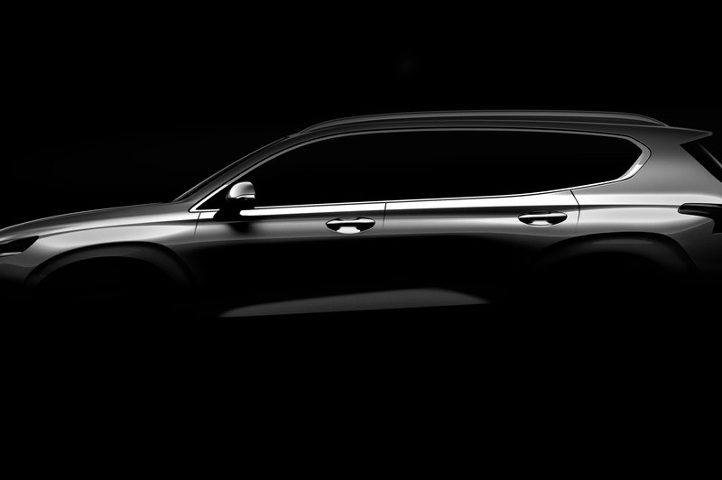 Hyundai s skico napoveduje novi Santa Fe, ki ga bo predstavil februarja (foto: Hyundai)