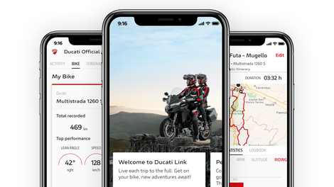 Ducatiji so postali družabni, z aplikacijo Ducati Link App lahko celo nastavljate motocikel