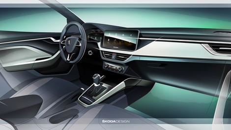 Škoda Scala sledi konceptu Vision RS tudi v notranjosti