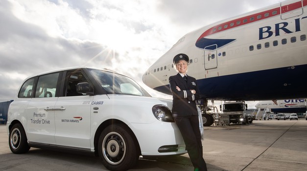 Londonski električni taksiji po novem tudi na Heathrowu (foto: British Airways)