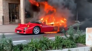 Video: Ferrari F40 izginil v plamenih