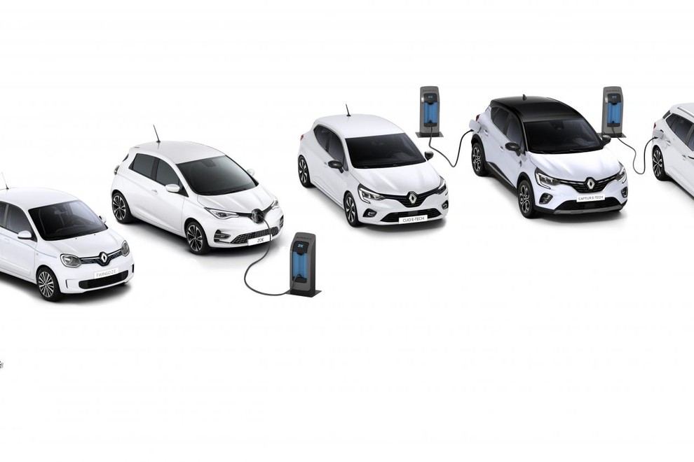 Celotna ponudba električnega in elektrificiranega pogona pri znamki Renault.