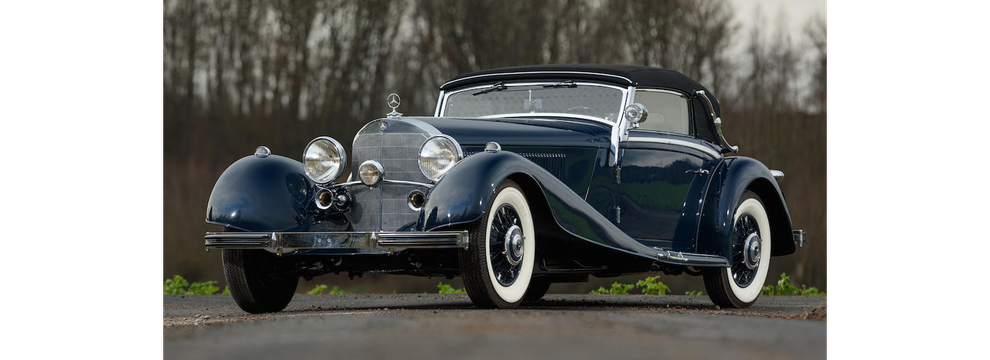 1935 Mercedes-Benz 500K Cabriolet A Coachwork by Sindelfingen – na isti dražbi kot cenejši izmed dveh Bugattijev Type 55 pa …