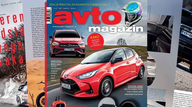 Izšel je novi Avto magazin: kako pravilno sedeti za volanom? Testi: Toyota Yaris, Suzuki Across...