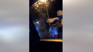 Posnetek drame na hrvaški avtocesti: policija pretepla navijača Hajduka