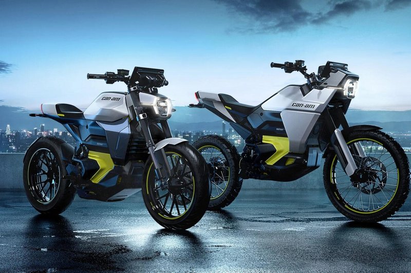 Can-AM  napovedal dva električna motocikla, z Rotaxovim električnim motorjem (foto: can am)