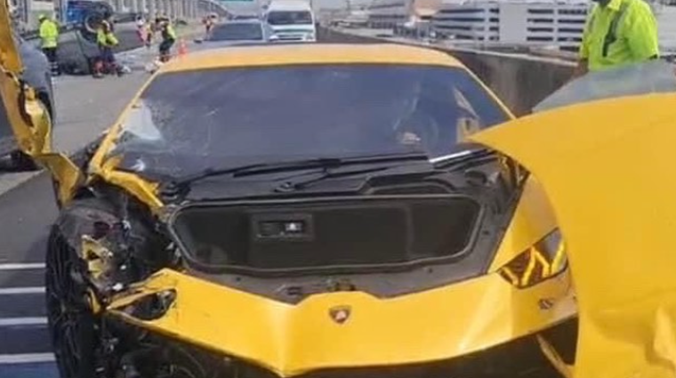 Uf, tole je bolelo: ko se dopust konča v razbitem Lamborghiniju (foto: Instagram)