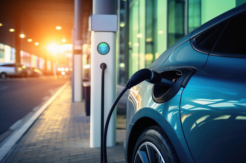 Polnjenje električnega avtomobila (foto: Profimedia)