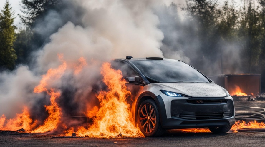 Na Danskem zgorel električni avtomobil, razlog za to je naravnost bizaren… (foto: Profimedia)