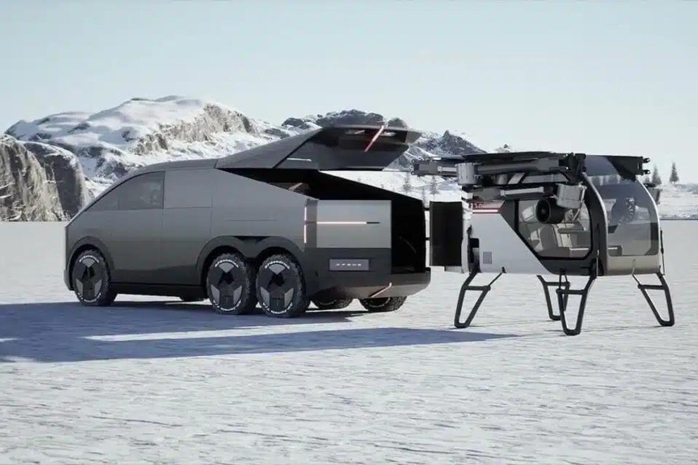 Helikopter in vozilo xPeng