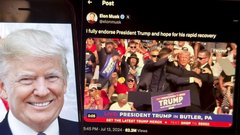 Elon Musk Donald Trump podpora atentat