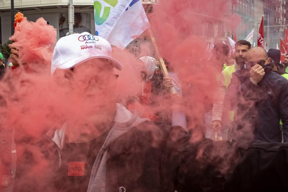 audi, bruselj, tovarna, zaprtje, protesti