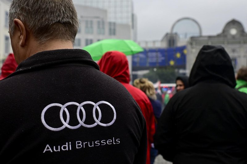 audi, bruselj, tovarna, zaprtje, protesti