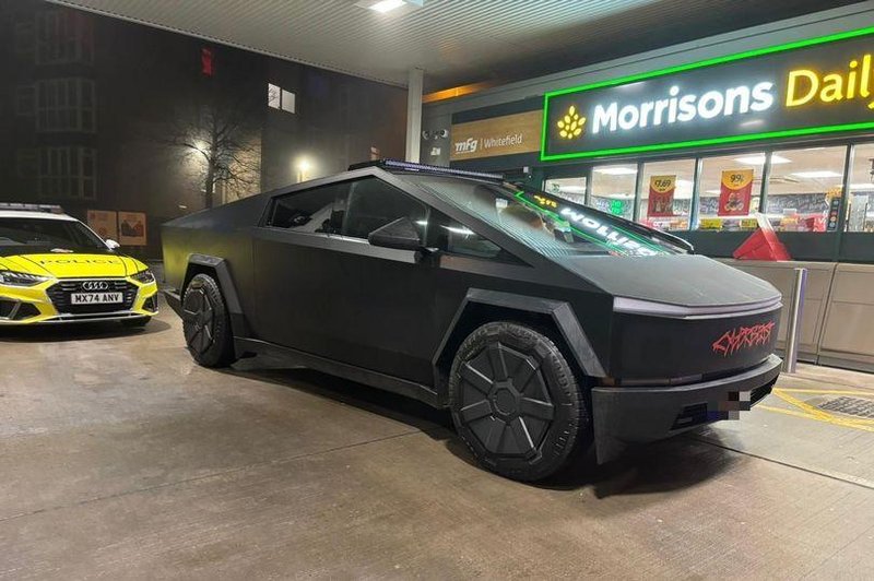 Zasežen Tesla Cybertruck. Zagotovo to ne bo osamljen primer (foto: Greater Manchester Police)