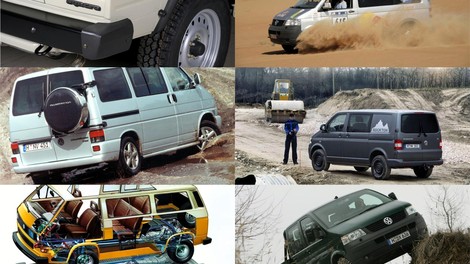 Volkswagnovi dostavniki štiri desetletja z vsemi štirimi