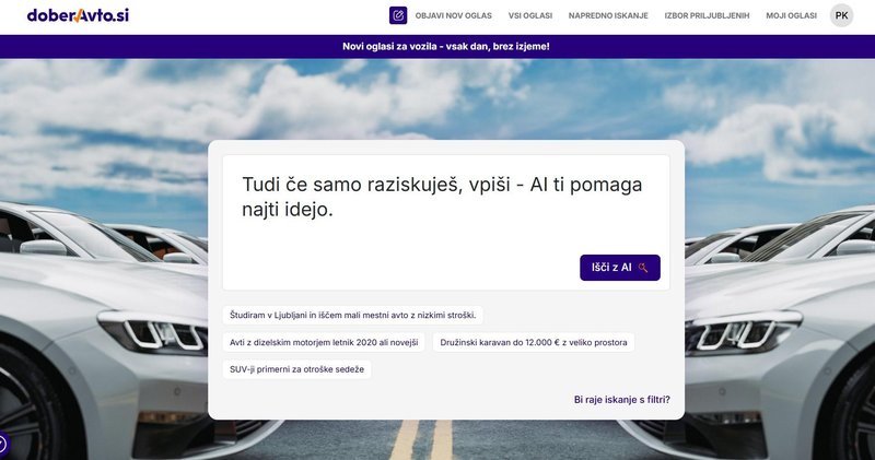 DoberAvto.si - AI iskalnik