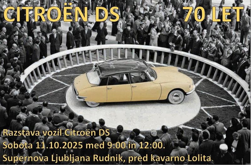 Ljubitelji legendarnega Citroëna DS bodo v soboto prišli na svoj račun