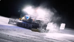 Snežna mačka se lahko z elektriko po zasneženih pobočjih lahko podi tudi do pet ur