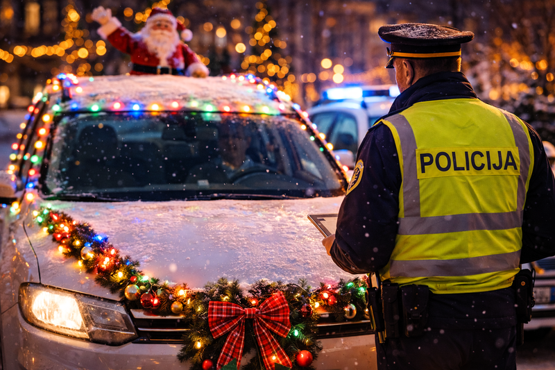 Naj se praznično blešči, a ne na avtomobilu