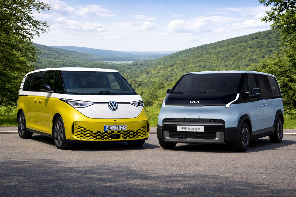 Kia PV5 in Volkswagen ID. Buzz:  Oba z enakim ciljem, a z različnim pristopom
