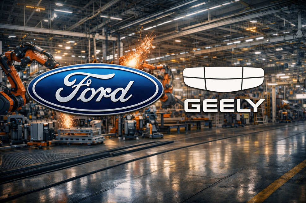Ford in Geely - na vidiku je novo sodelovanje dveh velikanov. Kaj bo prineslo? (foto: AI)