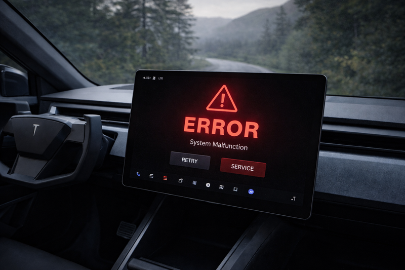 Cybertruck je pustil priklopljen na vtičnico in odšel na počitnice. Po vrnitvi pa…