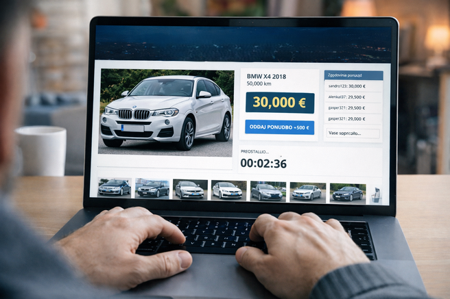 Tudi v Sloveniji je zdaj mogoče kupiti rabljeni avtomobil prek spletne dražbe