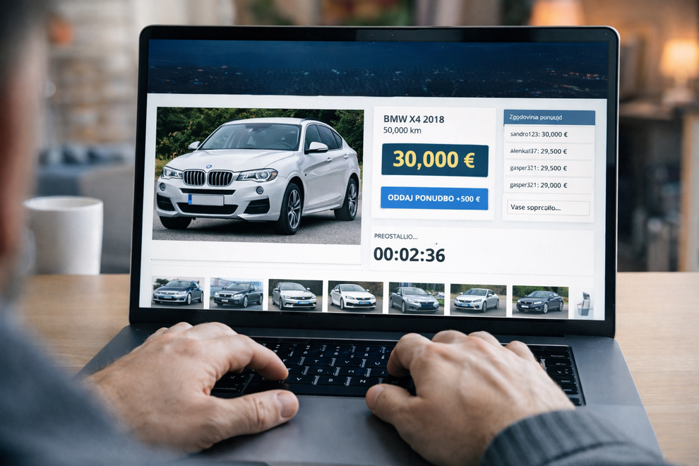 Tudi v Sloveniji je zdaj mogoče kupiti rabljeni avtomobil prek spletne dražbe