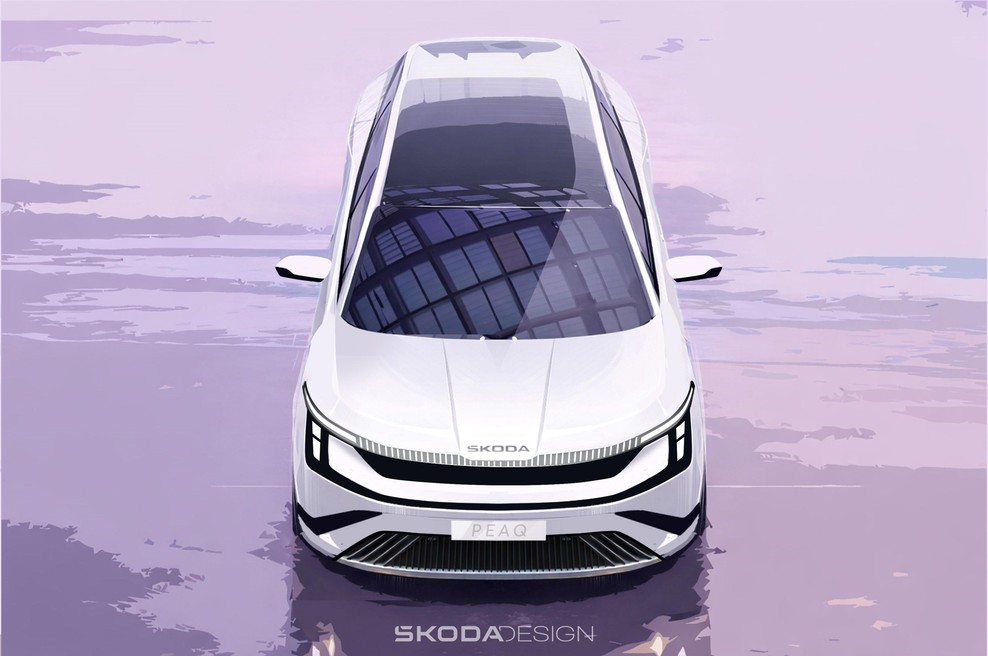 Škoda razkriva skice novega, velikega "električarja". Znano je, kdaj ga bodo razkrili v celoti (foto: Škoda)