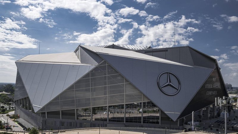 mercedes benz stadium atlanta sport nogomet ime stadion osupljivo arhitektura zda